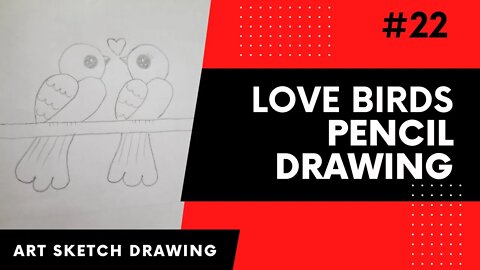 Love Birds Pencil Drawing Step by Step l Pencil Drawing Love Birds #easydrawing #drawingtutorial