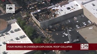 Four injured in explosion, roof collapse at Chandler business
