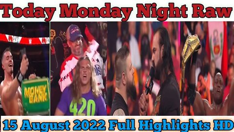 WWE Monday Night Raw 15 August 2022 FullShow HD | WWE Monday Night Raw 15/8/2022 Highlights