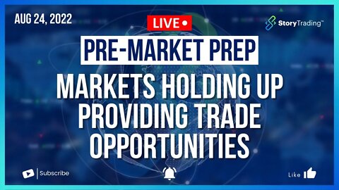 8/24/22 PreMarket Prep: Markets Holding up Providing Trade Opportunities