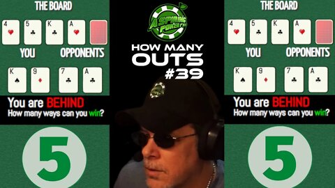 POKER OUTS QUIZ #39 #poker #howmanyouts #pokerquiz #pokerface #quiz #onlinepoker #howtoplaypoker