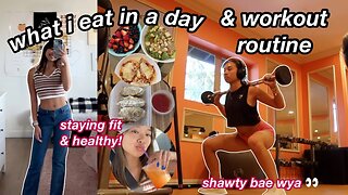 WHAT I EAT & MY WORKOUT ROUTINE | staying fit & eating healthy