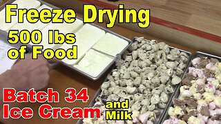 Freeze Drying Your First 500 lbs of Food - Batch 34 - Ice Cream and Milk