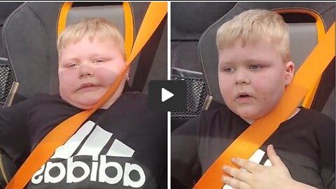 Kid Both Scared and Thrilled After Speedy Car Experience