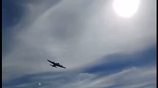 (WARNING GRAPHIC): Footage shows air collision of a B-17 bomber and smaller plane at Dallas airshow