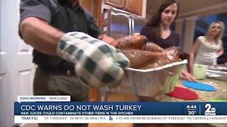 CDC: Don't wash your turkey