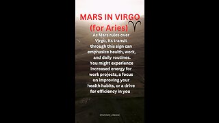 MARS in VIRGO for Aries ♈️ (what it means for you) #aries #tarotary #astrology