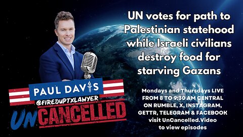UN votes for path to Palestinian statehood while Israeli civilians destroy food for starving Gazans