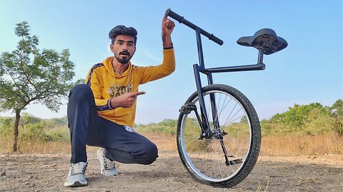 We Made Amazing Unicycle - हमने बनाई एक व्हील वाली साइकिल | Can We Ride it ?