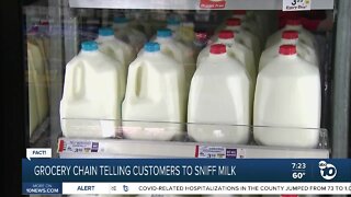 Fact or Fiction: Grocery chain telling customers to sniff milk