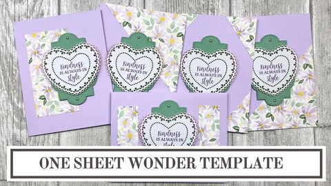 One Sheet Wonder Template for 6x6 inch Patterned Papers