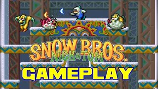 Snow Bros. Nick & Tom - Arcade Gameplay 😎Benjamillion