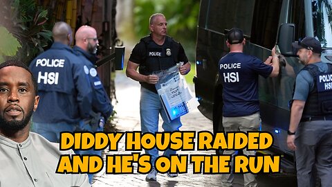 DIDDY HOUSE RAIDED AND HE FLEES THE UNITED STATES AND NEIGHBORS SAYS HE HAD MINORS AT HOUSE