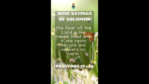 Proverbs 19:23 | NRSV Bible - Wise Sayings of Solomon