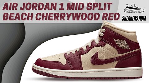Nike Air Jordan 1 Mid Split Beach Cherrywood Red (W) - DR0501-200 - @SneakersADM