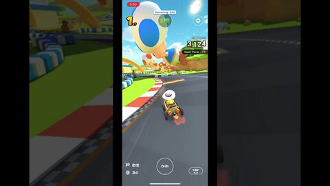 Mario Kart Tour - Yellow Turbo Birdo Kart Gameplay (Los Angeles Tour Premium Challenge Reward)