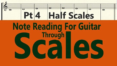 How To Read Guitar Sheet Music Book | Audio Book Pt 4 | Half Scales