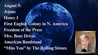 August 5: Jejune, England, America, Freedom of the Press, Test Drive, American Bandstand, “Miss You”