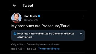 Elon Musk Triggers Deep State Operative With ‘Prosecute Fauci’ Tweet