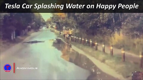 Tesla Car Splashing Water on Happy People | TeslaCam Live