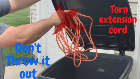 Repair and test damaged extension cord