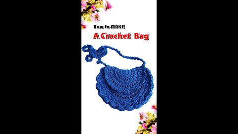 How To Make A Crochet Half - Circle Bag #shorts