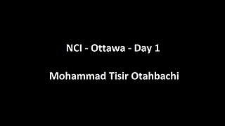 National Citizens Inquiry - Ottawa - Day 1 - Mohammad Tisir Otahbachi Testimony