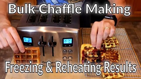 Bulk Chaffle Making, Freezing & Reheating Results