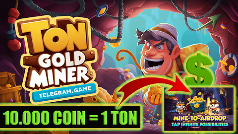 10.000 coin = 1TON Gold Miner earnings without and with investments. Bot game miner in telegram