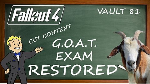 Fallout 4 Lore CUT CONTENT: G.O.A.T. Exam | Vault 81 (Fully Restored Scene)