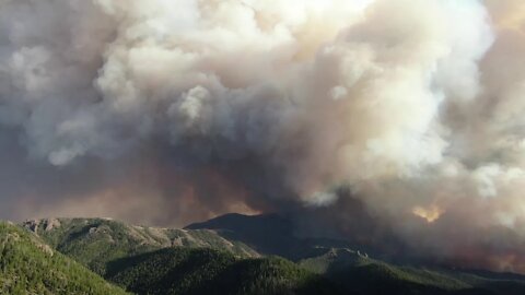 Forest Fire RAW Drone Footage Near Cody Wyoming Fishhawk