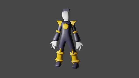 Blender Male Grindset - Bass from Mega Man Battle Network part 6