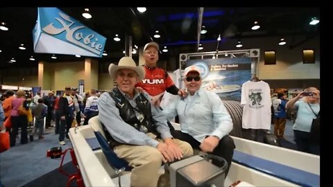 Ray Scott, Bobby Murray and Bill Dance in the 1971 Bass Masters Classic Boat 2014