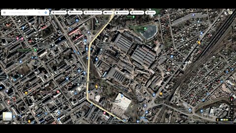 Angriff auf Krementschuk - Was sagt Google Maps ?