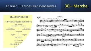 🎺🎺🎺 [TRUMPET ETUDE] Charlier 36 Etudes Transcendandtes No 30 (Marche)
