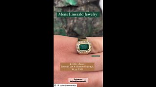 Shop Men's Natural emerald Masculine big Rings: Classic & Contemporary Styles 14K 18K PLAT