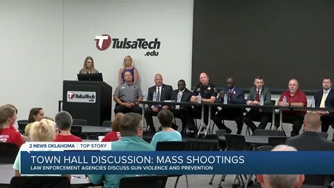 Tulsa area first responders hold a town hall meeting to discuss active shooters