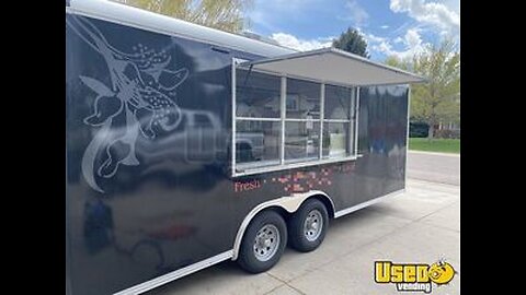 Well Equipped 2022 - 7' x 23’ Street Vending Unit | Food Concession Trailer with Pro-Fire for Sale