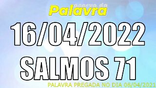 PALAVRA CCB SALMOS 71 - SÁBADO 16/04/2022 - CULTO ONLINE