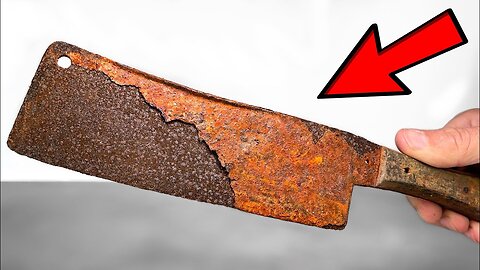 Rust is peeling this Cleaver - Restoration ( with Carbon Fiber Handle)