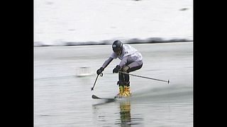 Skiing Into A Lake
