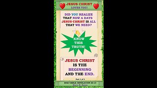 JESUS CHRIST IS THE BEGINNING AND THE END.