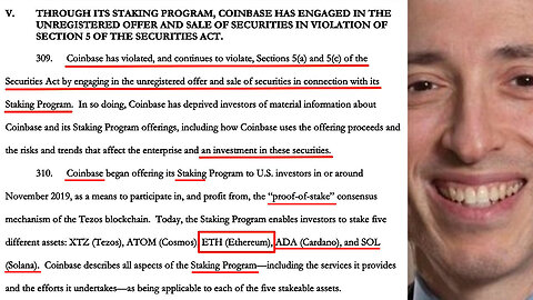 SEC files lawsuits against Coinbase, Ethereum, Cardano & Solana over "Proof of Stake" 😆😅😂🤣