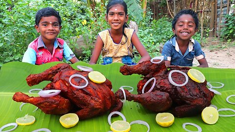 2 Whole Chicken Fry | Full Chicken Cooking and Eating | Fried Chicken Recipe | Village Fun Cooking