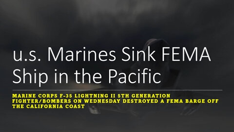 u.s. Marines Sink FEMA Barge in Southern California