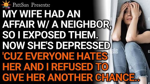 CHEATING WIFE had an affair w/ a neighbor, so I exposed them. Now she's sad 'cuz everyone hates her