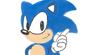 Drawing Classic BLUE Sonic Challenge!!!
