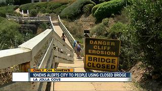 City says warning to stay off La Jolla-area bridge being ignored, urges public to stay off on July 4