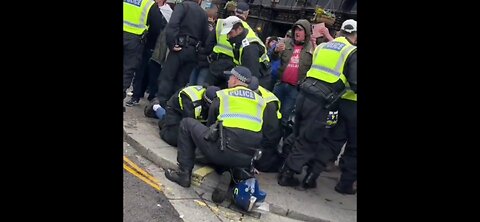 Police clash with St George’s Day protesters at rally in central London...