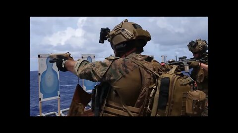 Force Recon Marines Fast Rope into Live-Fire Deck Shoot